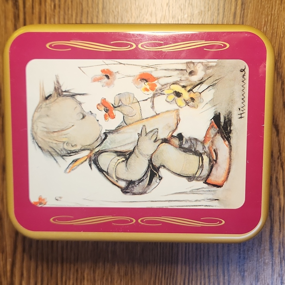 Random Buttons In an M.J Hummel 1996 Collector's Edition Metal Tin